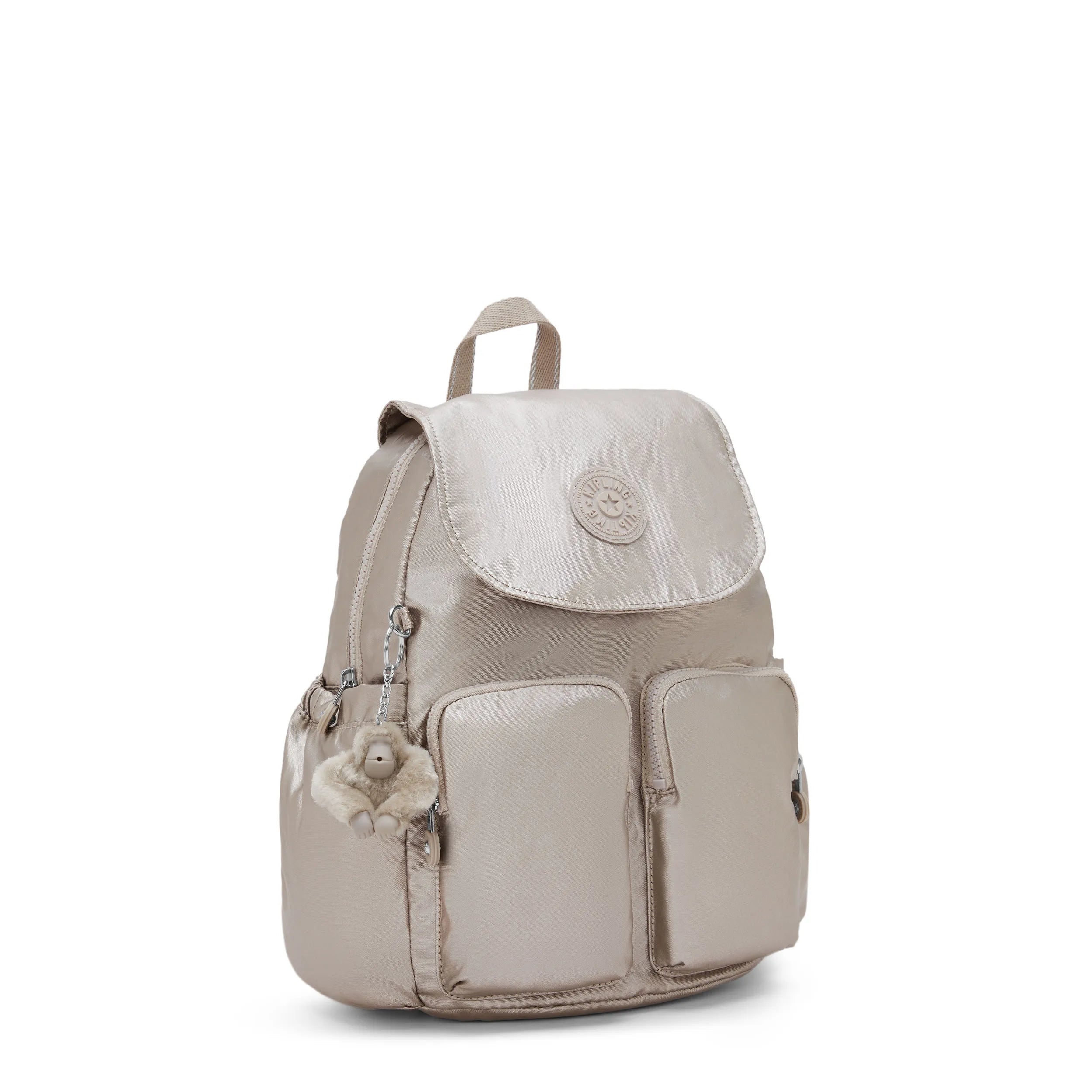 City Pocket Small Metallic Backpack - Image 4